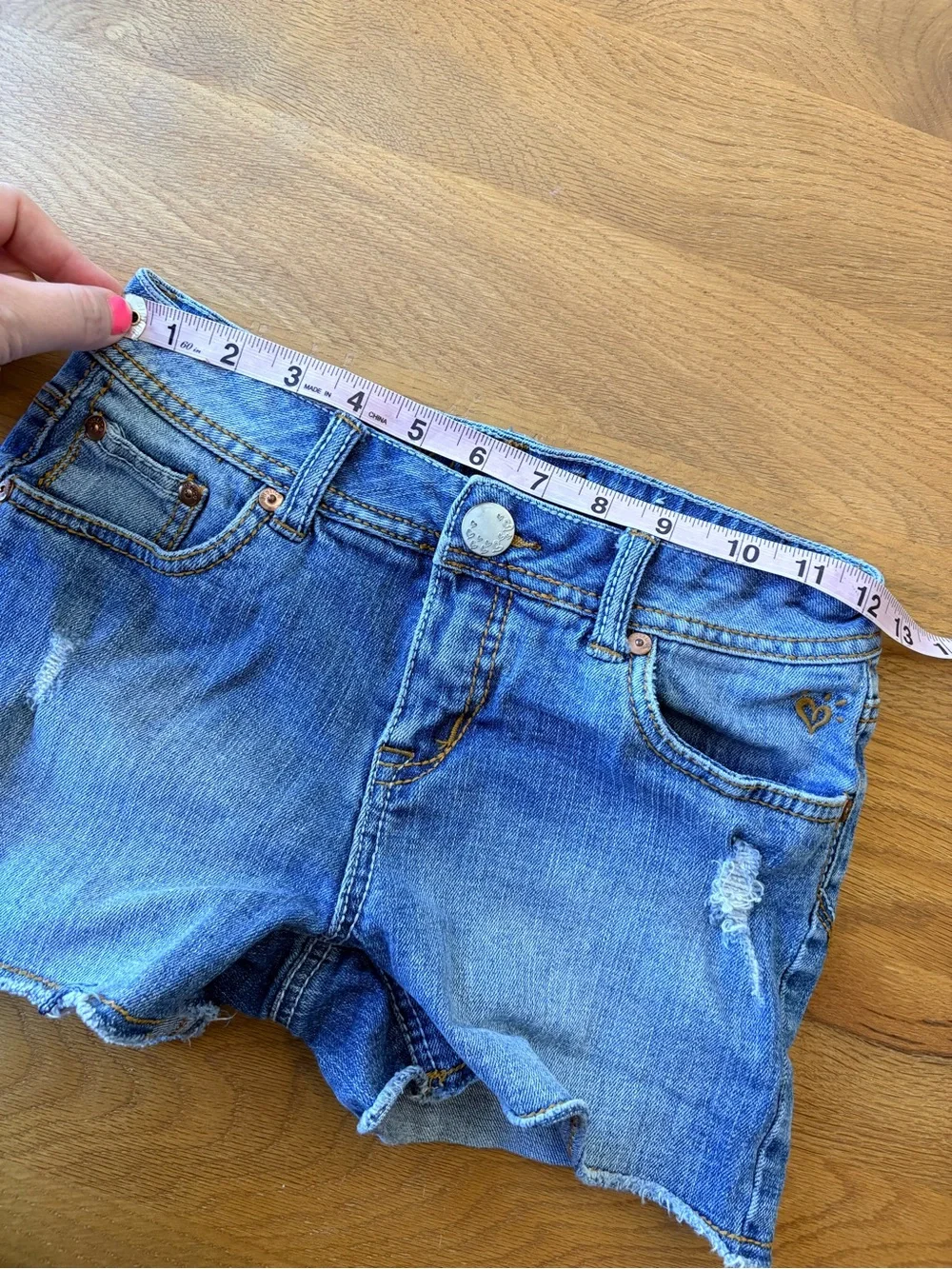 Y2K Justice Simply Low Denim Cut Off Jean shorts kids girls 12